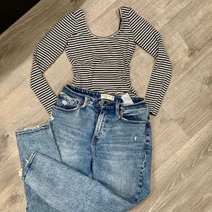 American Apparel Stripped Bodysuit